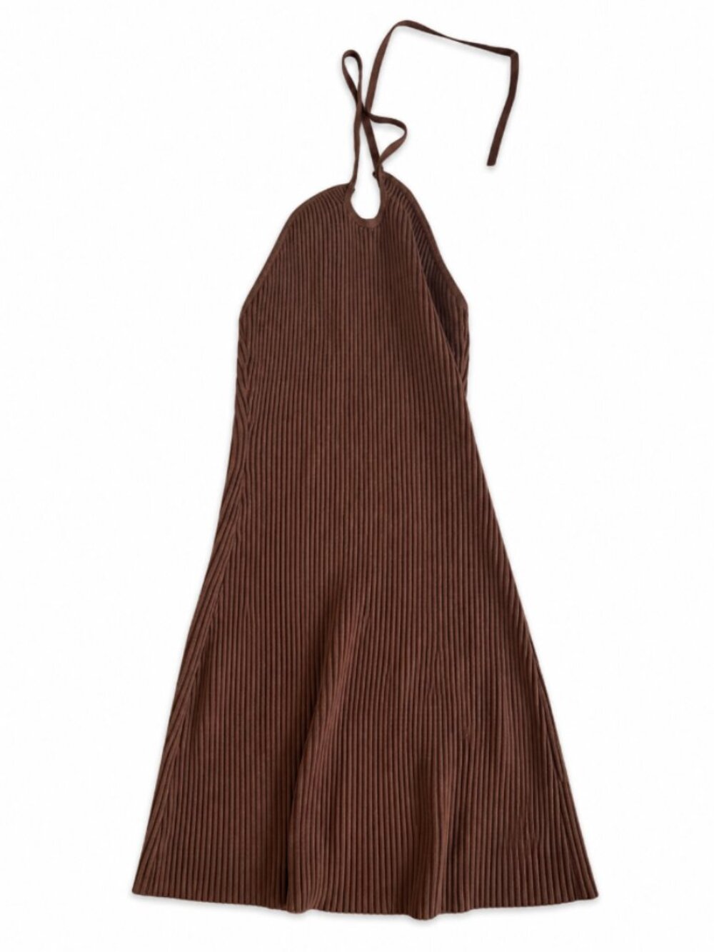 American Threads Brown Halter Dress